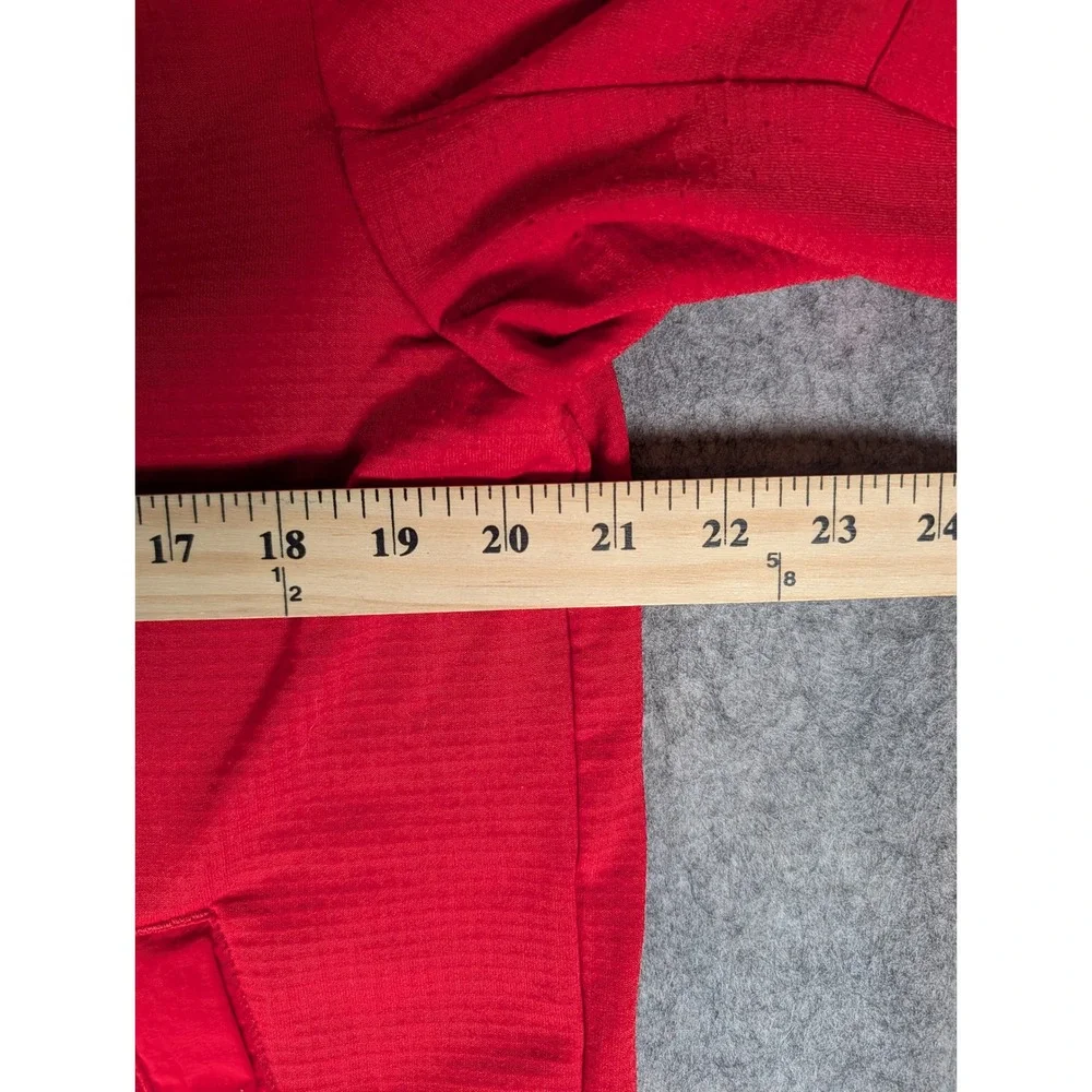 The North Face Mens Red Canyonlands Full Zip Fleece Jacket Mock Neck Stretch